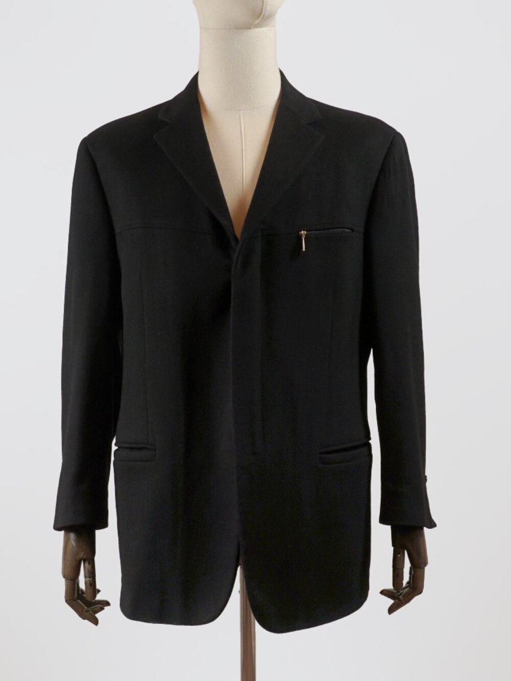 Versace/ Wool Cashmere Zip-Front Blazer/ Classic V2/ Size IT52